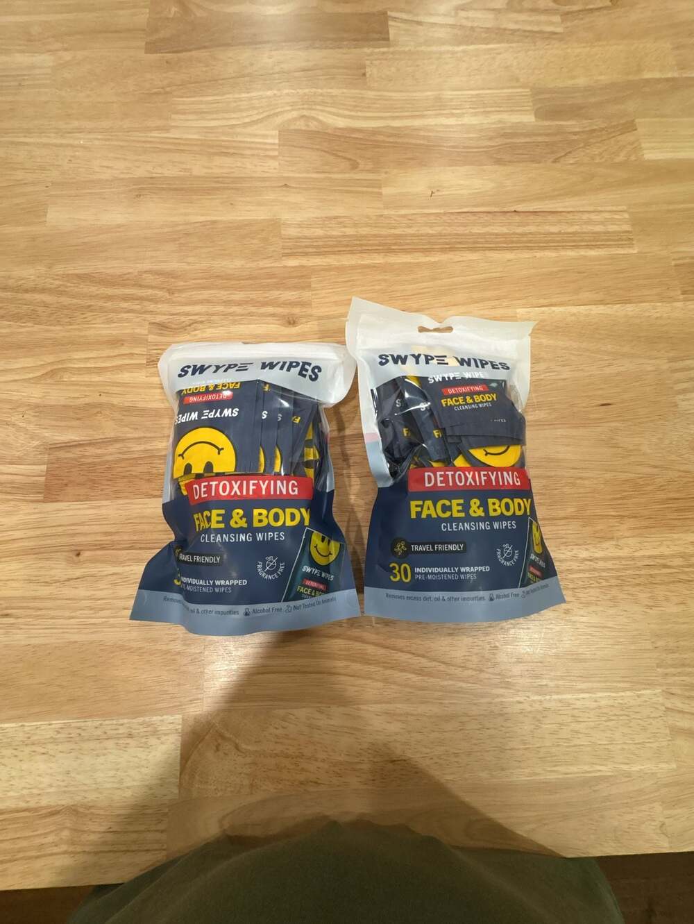 SWYPE Wipes Detoxifying Face & Body Pre-Moistened Cleansing Wipes (2-Packs)